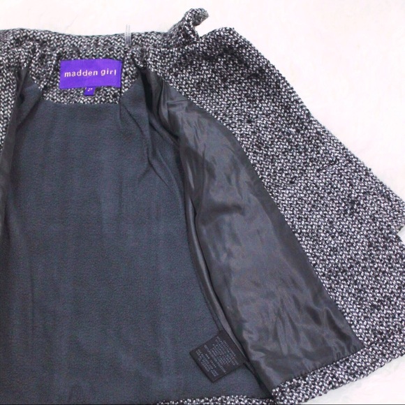 NWT Madden Girl Faux Wool Textured Zipper Coat - Picture 4 of 6